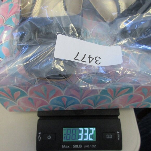 Franco Sarto Square-Toe Wood Heel Sandals Women 7.5 Black Patent Leather y2k 332 - Picture 12 of 12